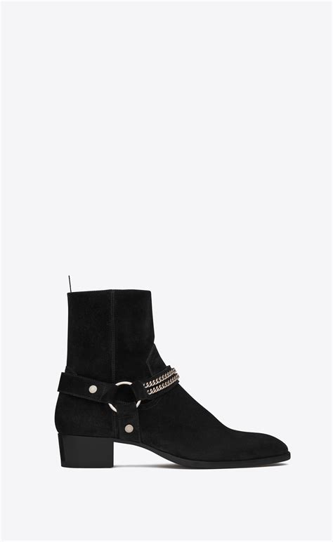 ysl suede boots mens|saint laurent men's boots sale.